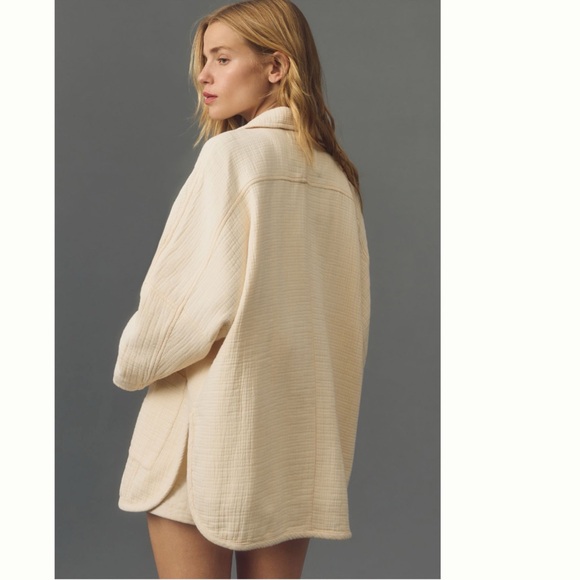 NWT Anthropologie Pilcro Gauze Open-Front Shirt Top - Picture 3 of 10